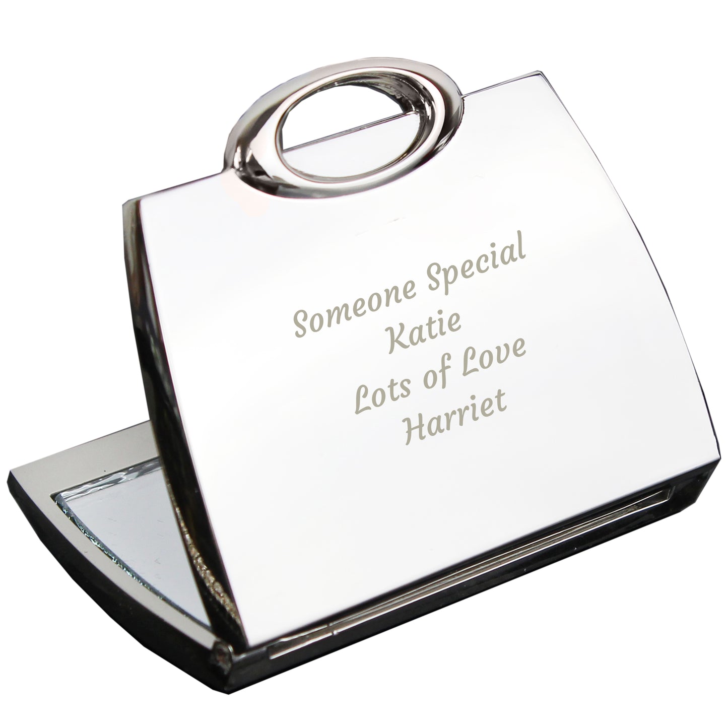 Personalised Any Message Handbag Compact Mirror - Personalise It!