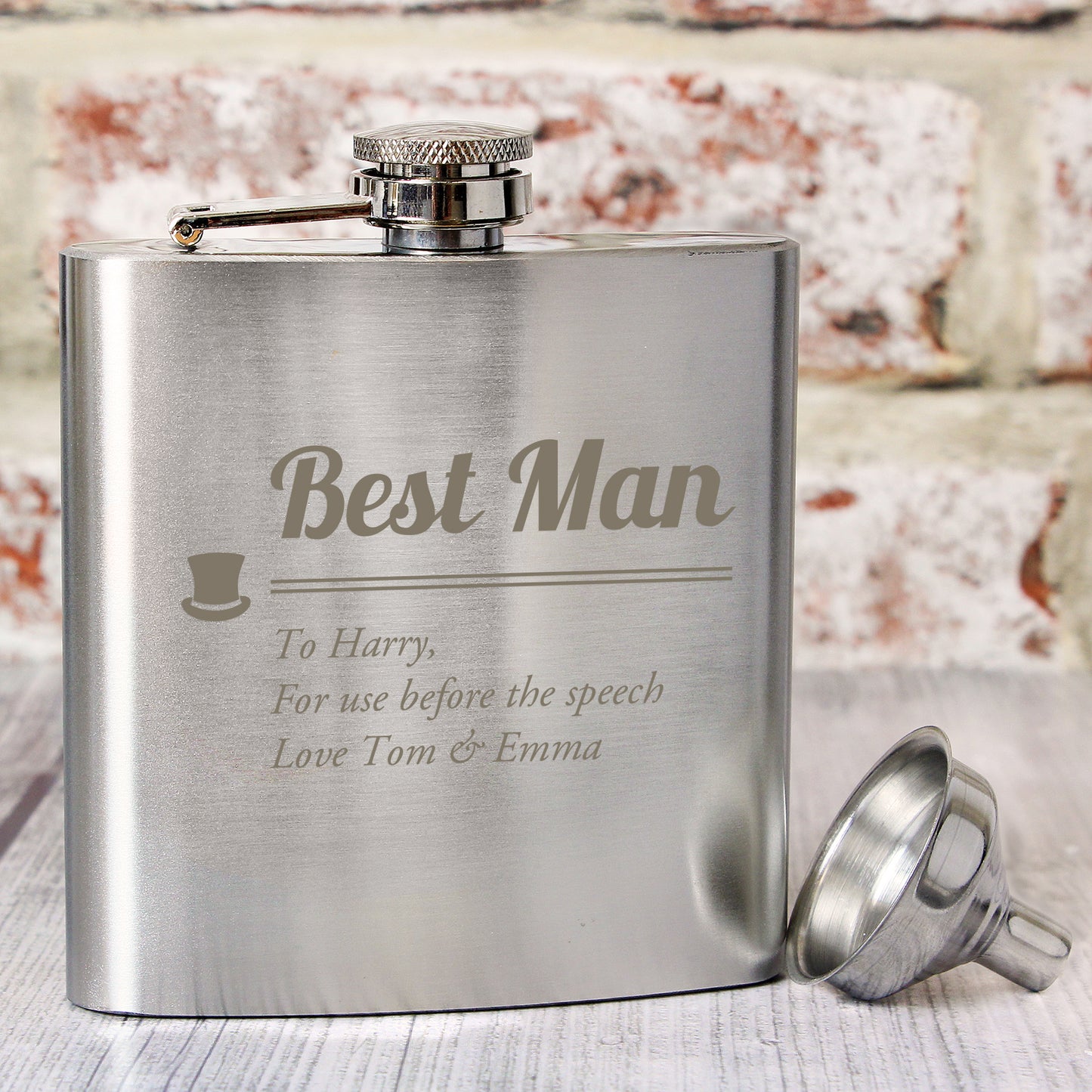 Personalised Best Man Hip Flask - Personalise It!