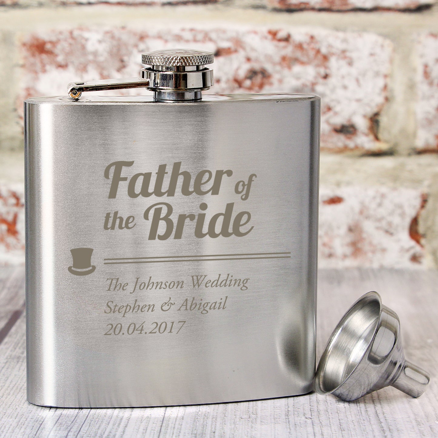 Personalised Father of the Bride Hip Flask - Personalise It!
