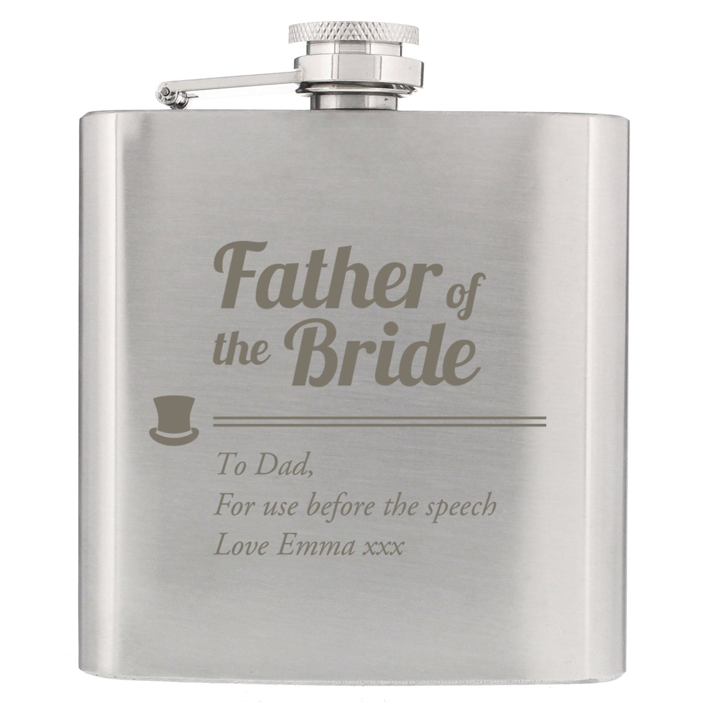 Personalised Father of the Bride Hip Flask - Personalise It!