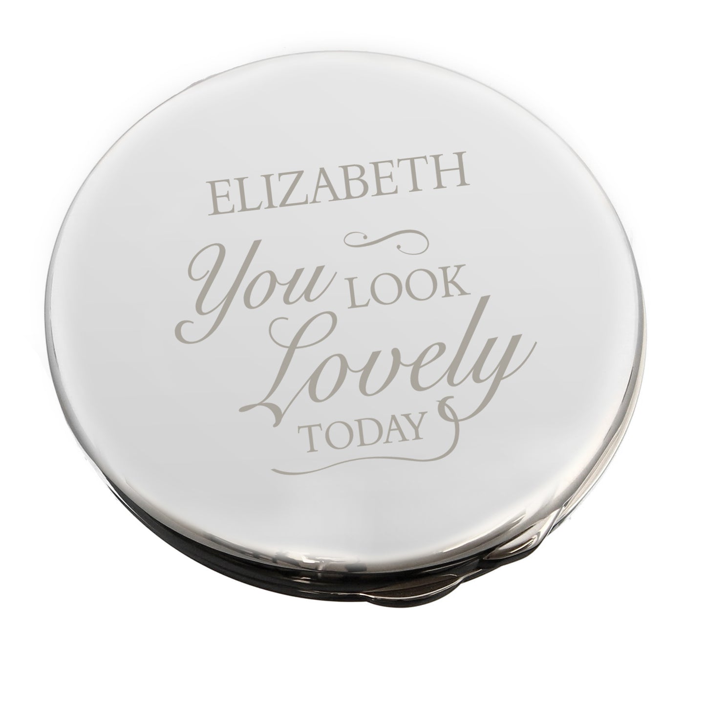 Personalised You Look Lovely Compact Mirror - Personalise It!