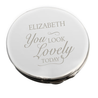 Personalised You Look Lovely Compact Mirror - Personalise It!