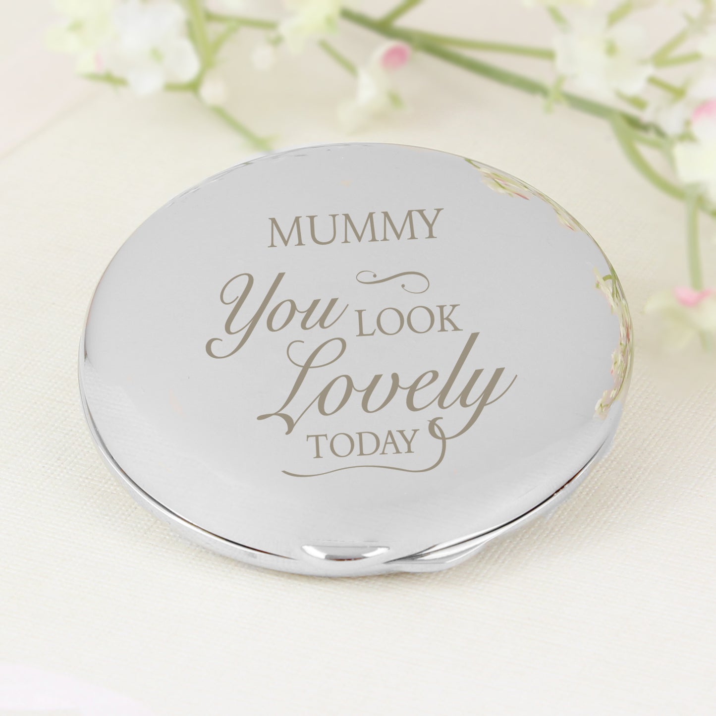 Personalised You Look Lovely Compact Mirror - Personalise It!