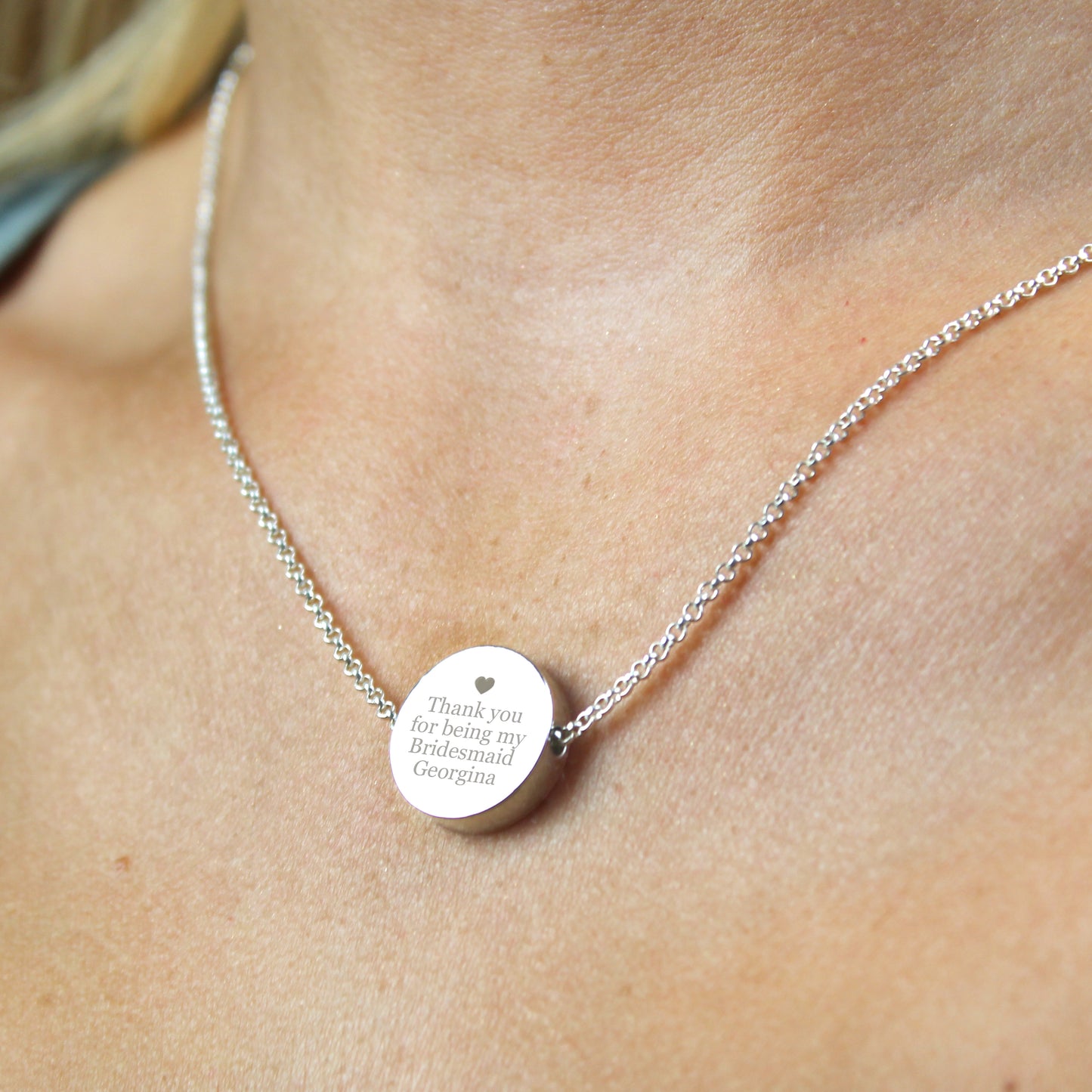 Personalised Any Message Disc Necklace - Personalise It!