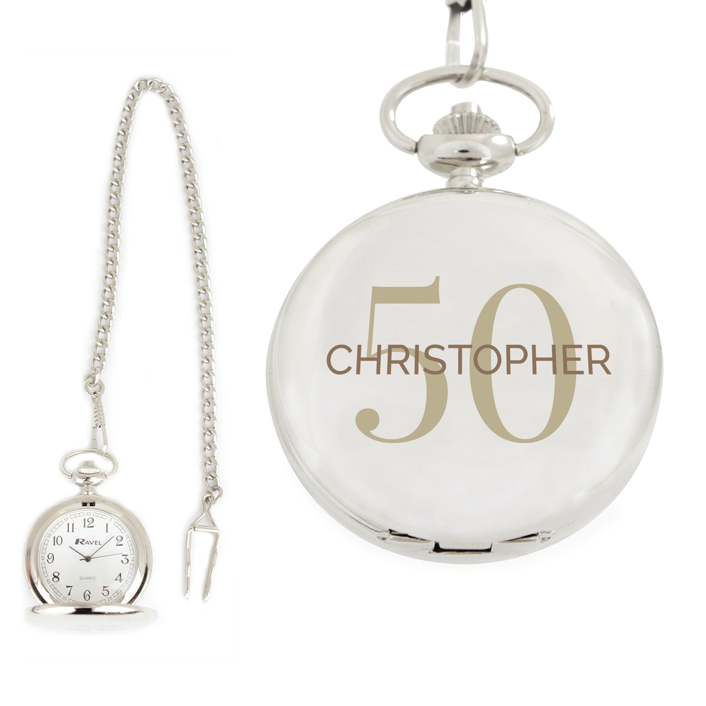 Personalised Birthday Big Age Pocket Fob Watch - Personalise It!