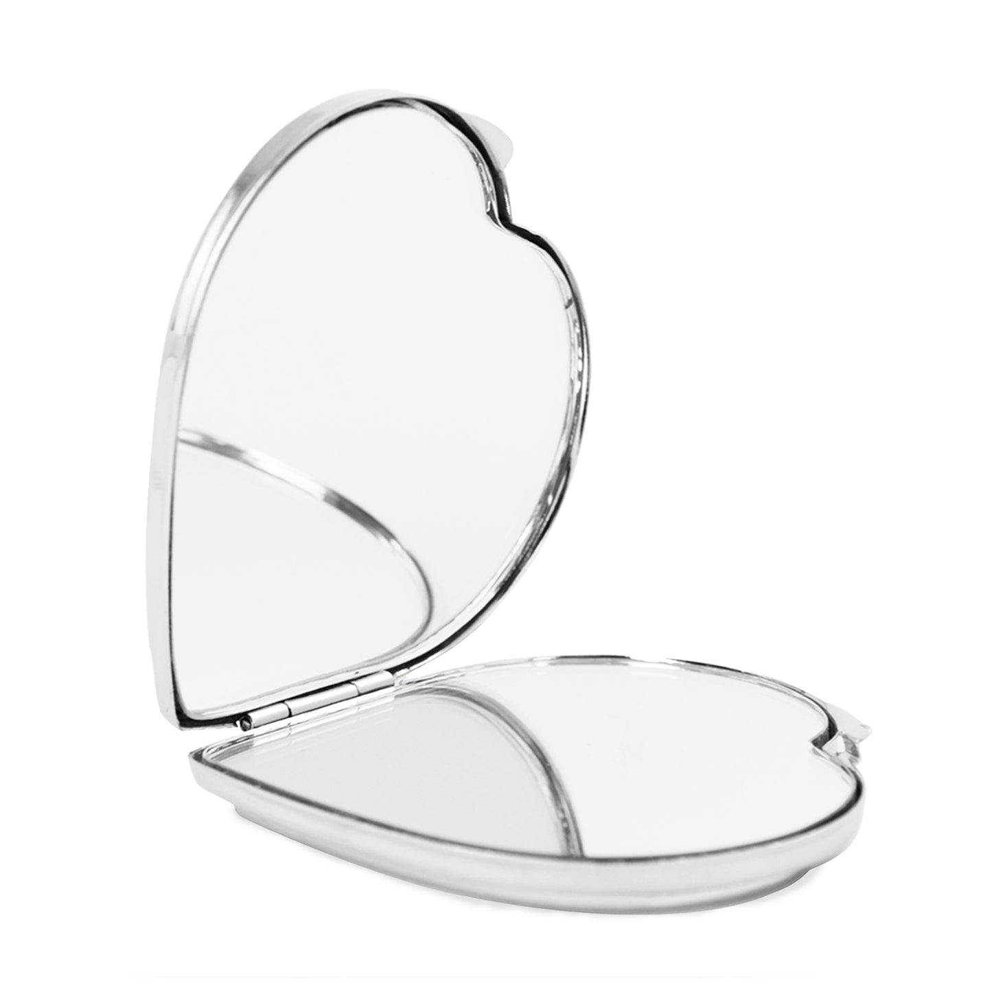 Personalised Swirls & Hearts Diamante Heart Compact Mirror - Personalise It!
