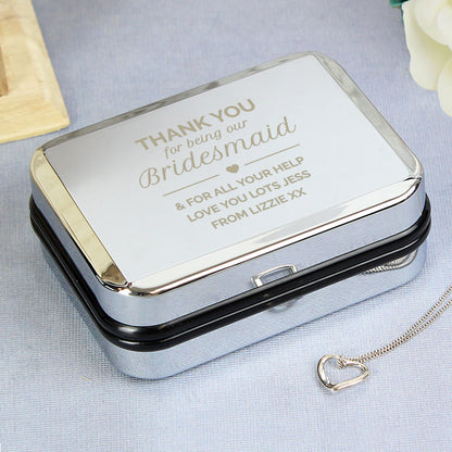 Personalised Bridesmaid Box and Heart Necklace - Personalise It!