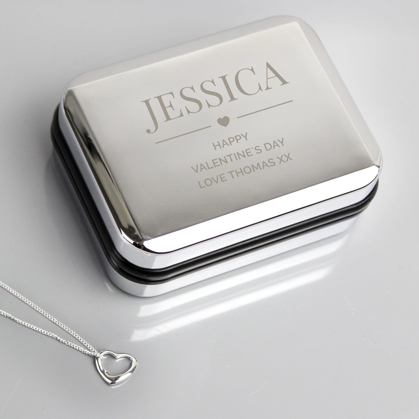 Personalised Box and Heart Necklace - Personalise It!