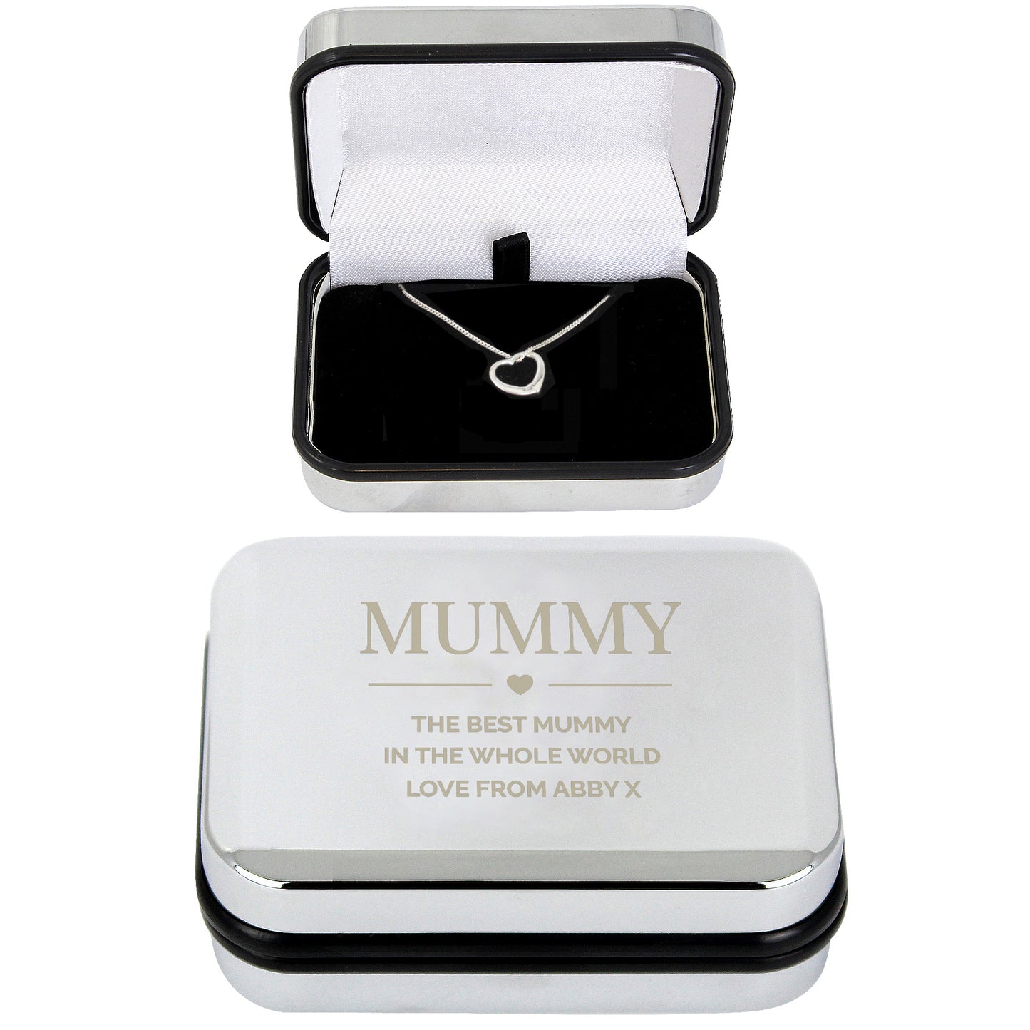 Personalised Box and Heart Necklace - Personalise It!
