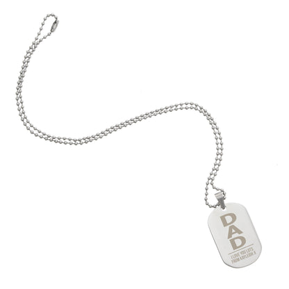 Personalised Dad Stainless Steel Dog Tag Necklace - Personalise It!