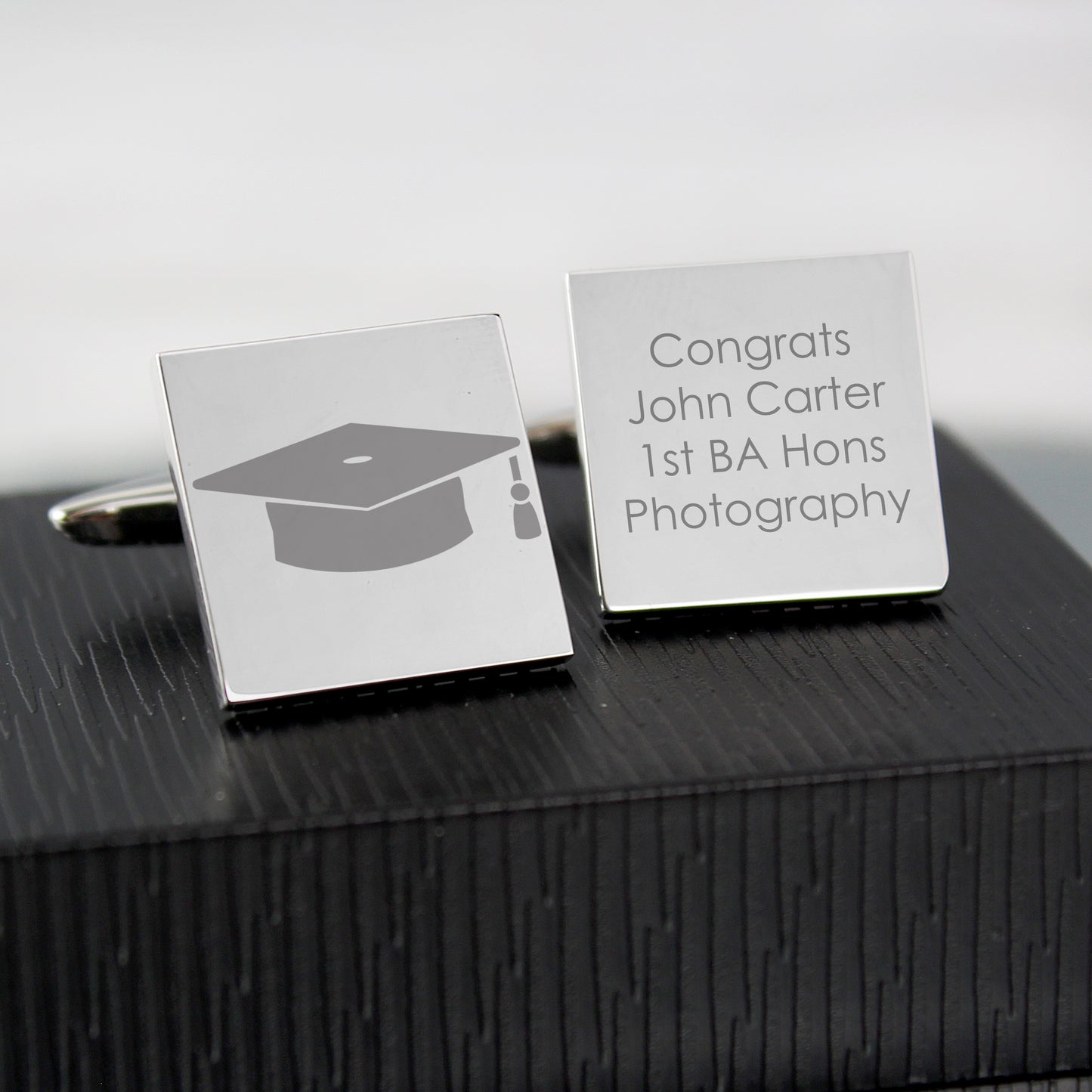 Personalised Graduation Square Cufflinks - Personalise It!