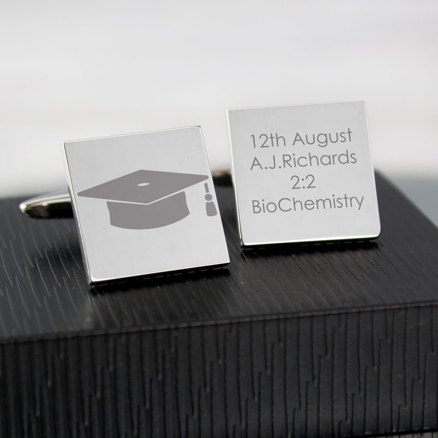 Personalised Graduation Square Cufflinks - Personalise It!