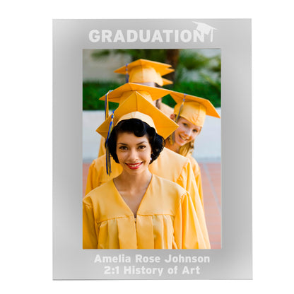 Personalised Graduation 7x5 Silver Photo Frame - Personalise It!