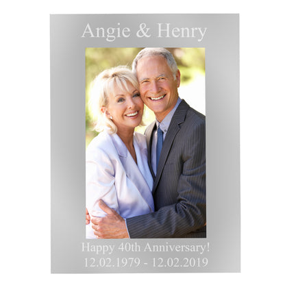 Personalised 6x4 Silver Photo Frame - Personalise It!