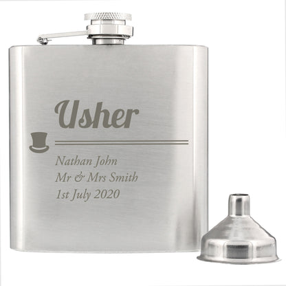 Personalised Usher Hip Flask - Personalise It!