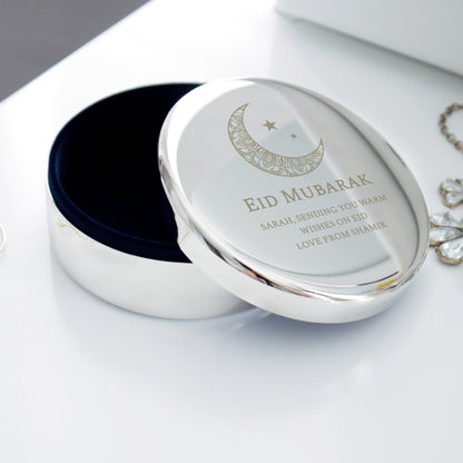 Personalised Eid Round Trinket Box - Personalise It!