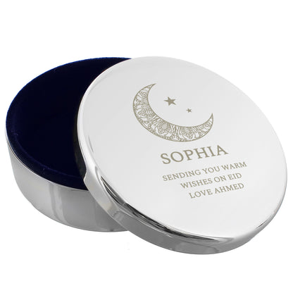 Personalised Eid Round Trinket Box - Personalise It!