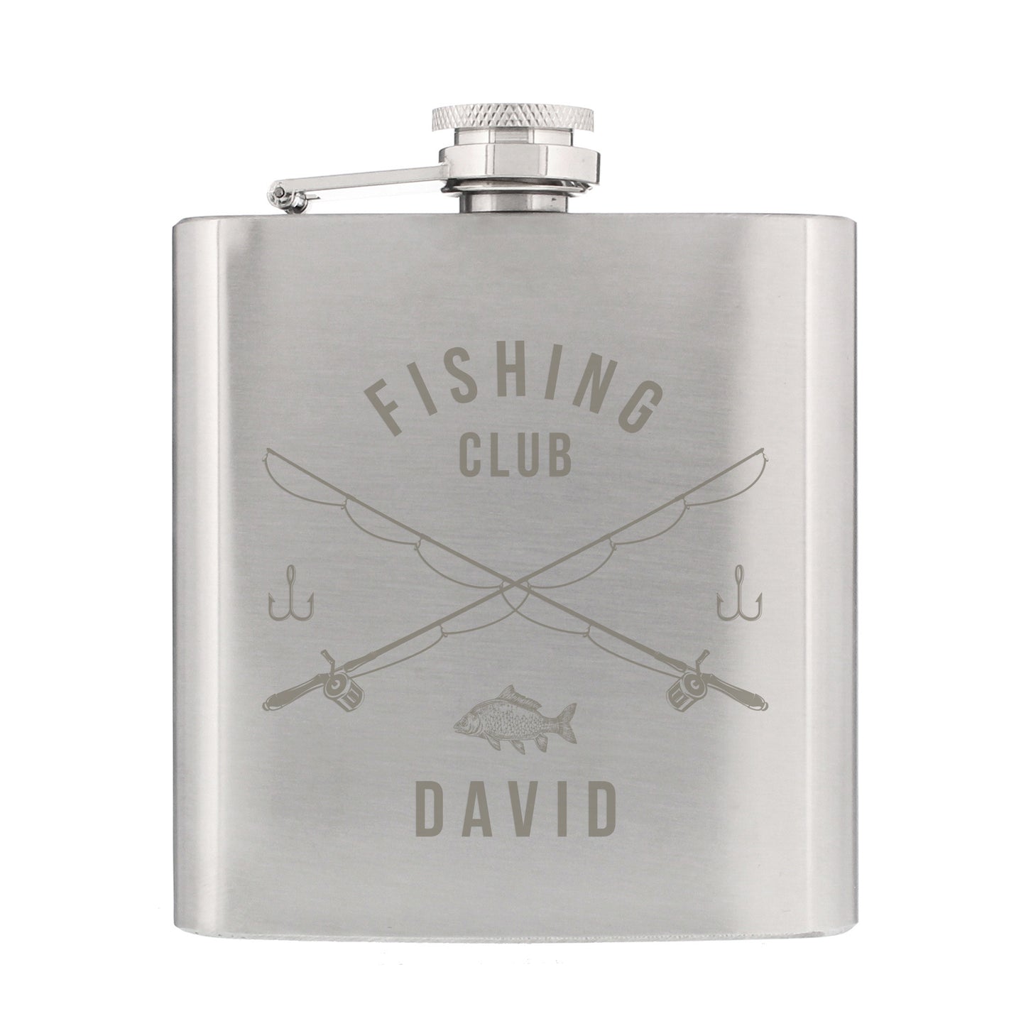 Personalised Fishing Father's Day Hip Flask - Personalise It!
