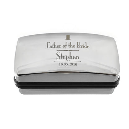 Personalised Decorative Wedding Father of the Bride Cufflink Box - Personalise It!