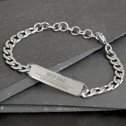 Personalised Classic Stainless Steel Unisex Bracelet - Personalise It!