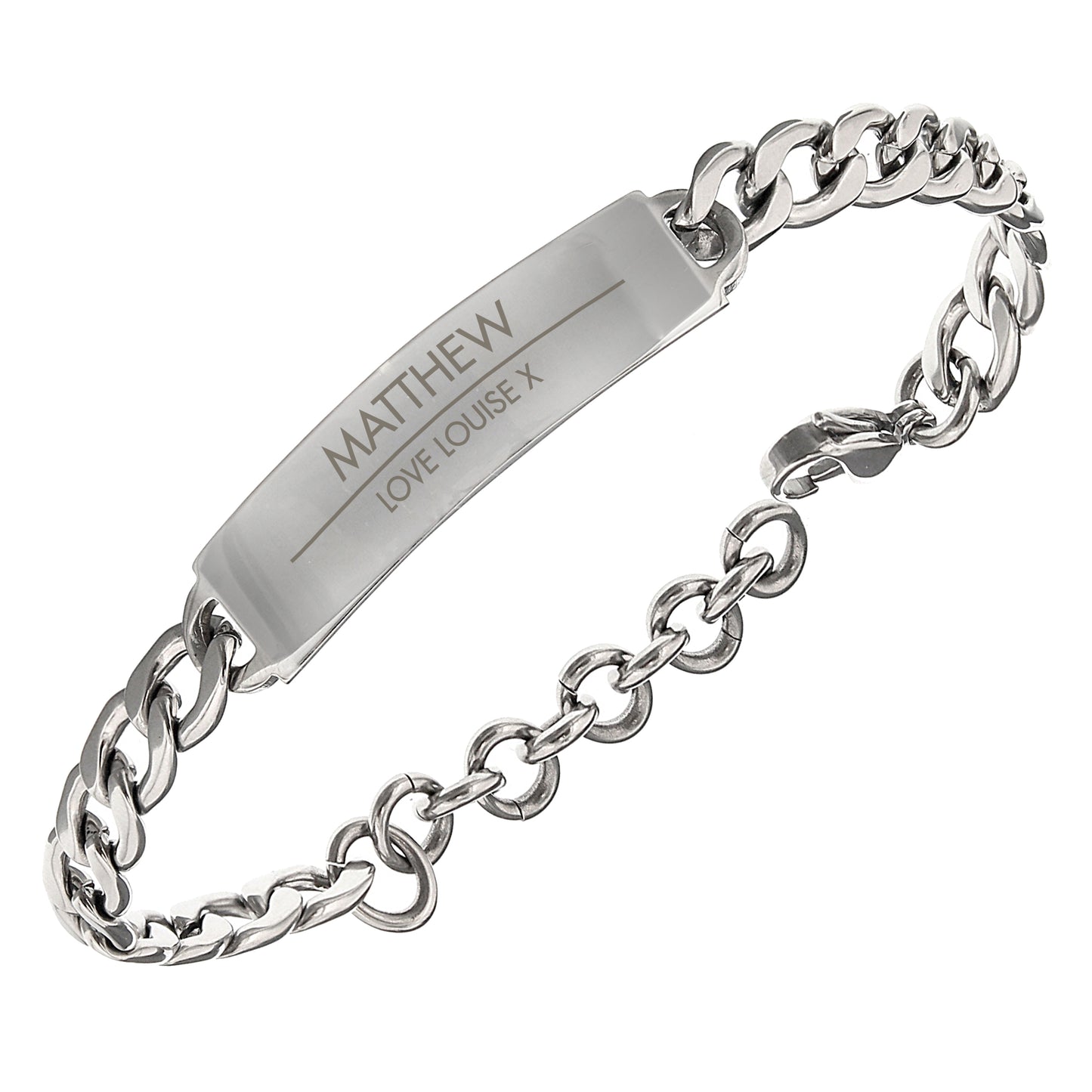 Personalised Classic Stainless Steel Unisex Bracelet - Personalise It!