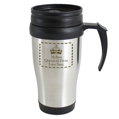 Personalised Crown Travel Mug - Personalise It!