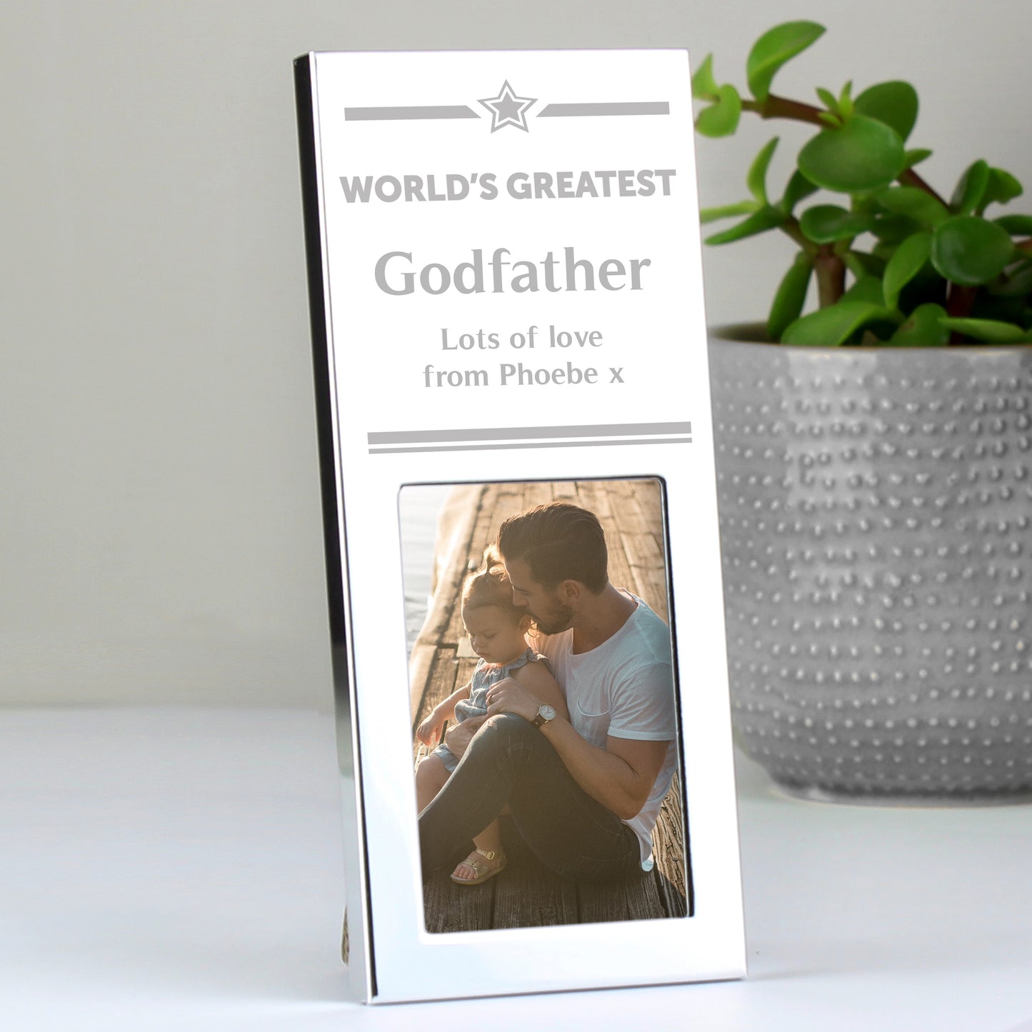 Personalised Gold Award Small Silver 2x3 Photo Frame - Personalise It!