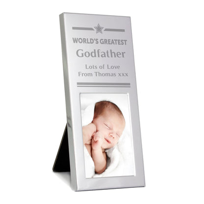 Personalised Gold Award Small Silver 2x3 Photo Frame - Personalise It!