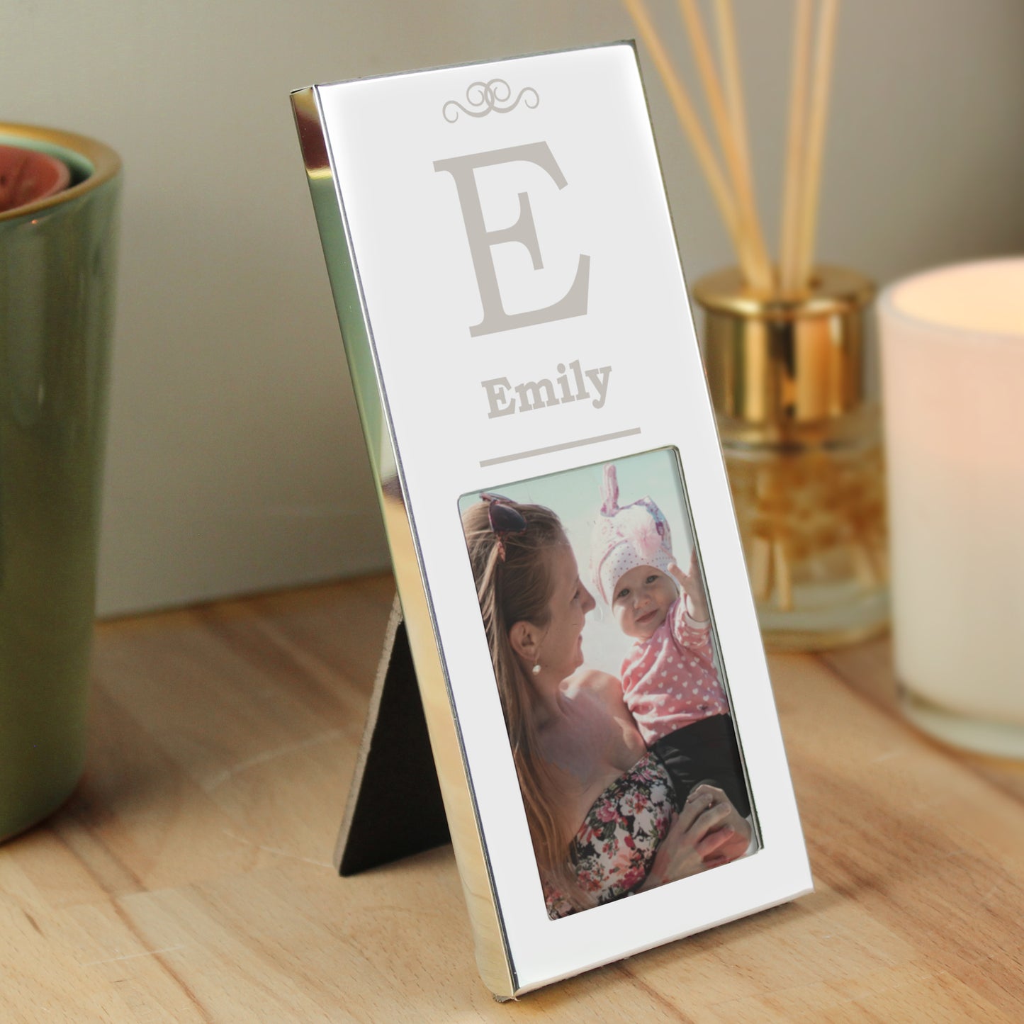 Personalised Small Initial 2x3 Silver Photo Frame - Personalise It!