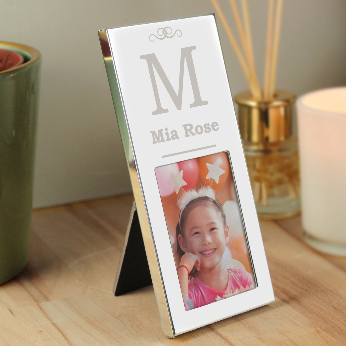 Personalised Small Initial 2x3 Silver Photo Frame - Personalise It!