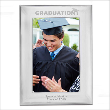 Personalised Graduation 4x6 Silver Photo Frame - Personalise It!