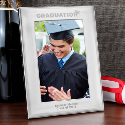 Personalised Graduation 4x6 Silver Photo Frame - Personalise It!