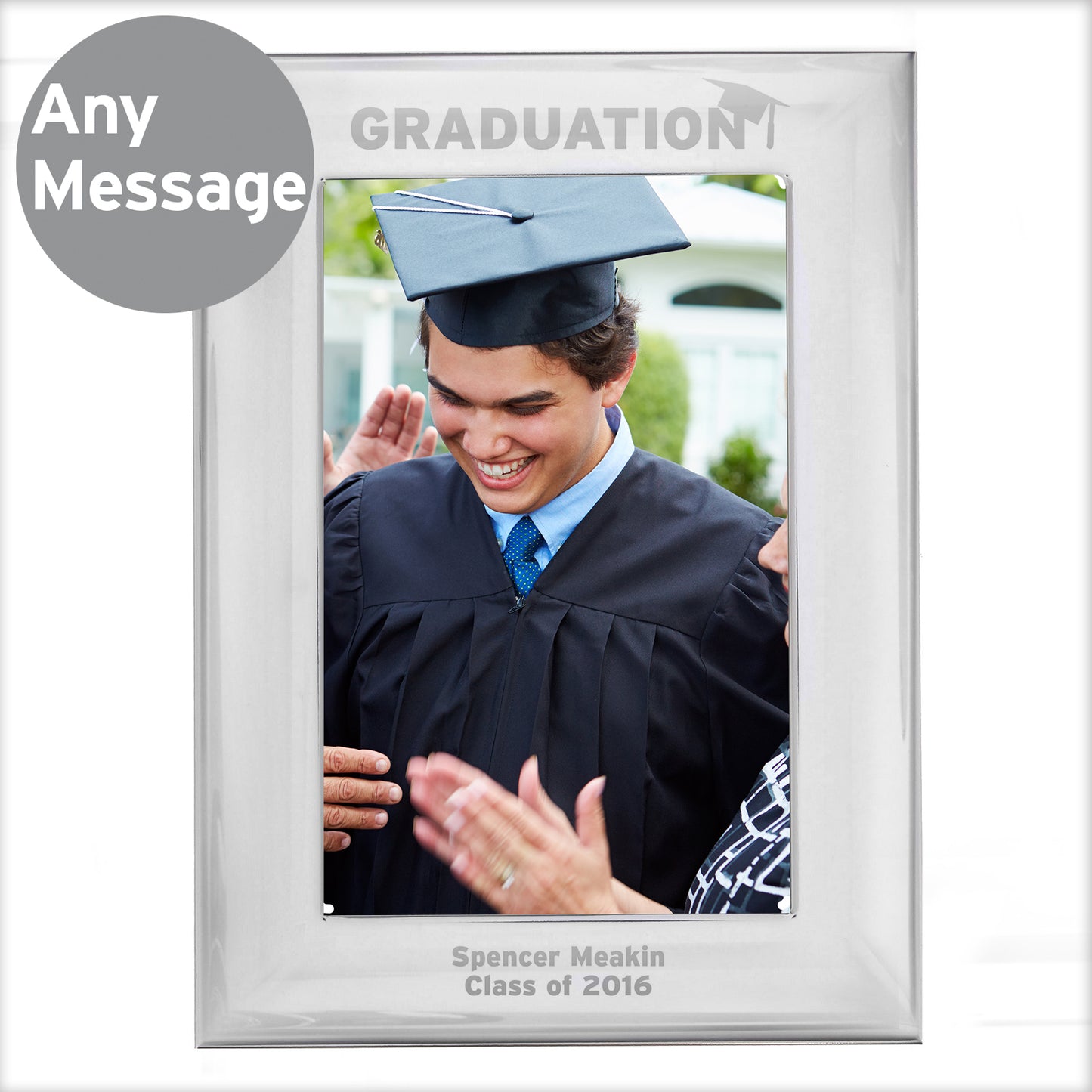 Personalised Graduation 4x6 Silver Photo Frame - Personalise It!