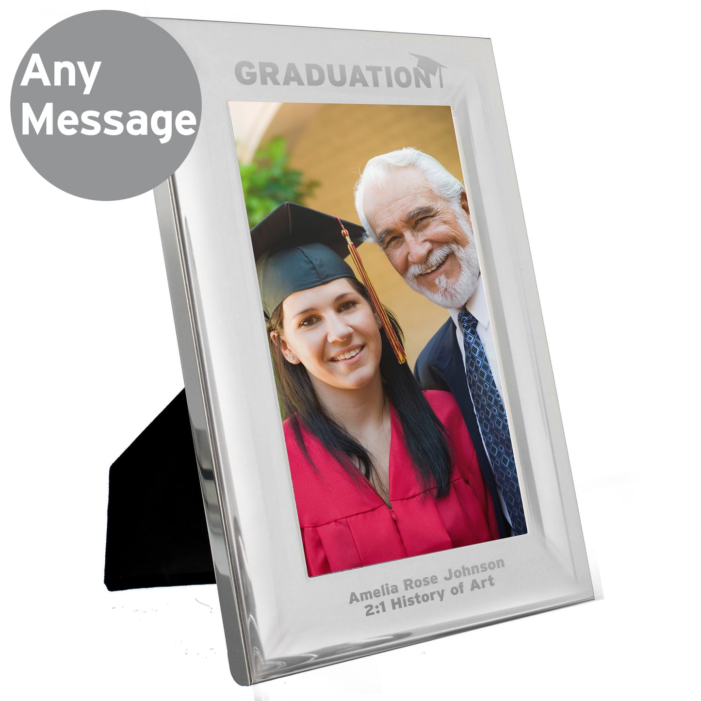 Personalised Graduation 4x6 Silver Photo Frame - Personalise It!