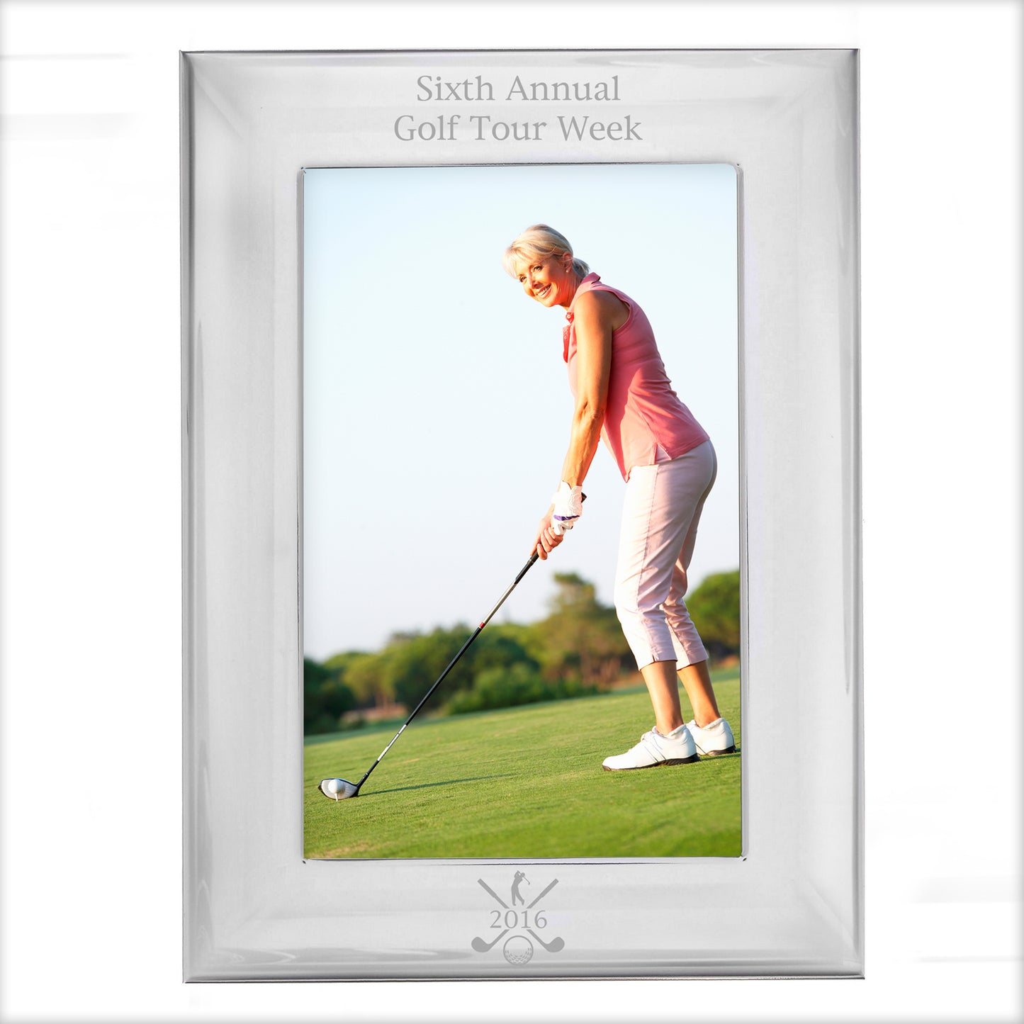 Personalised Golf 4x6 Silver Photo Frame - Personalise It!