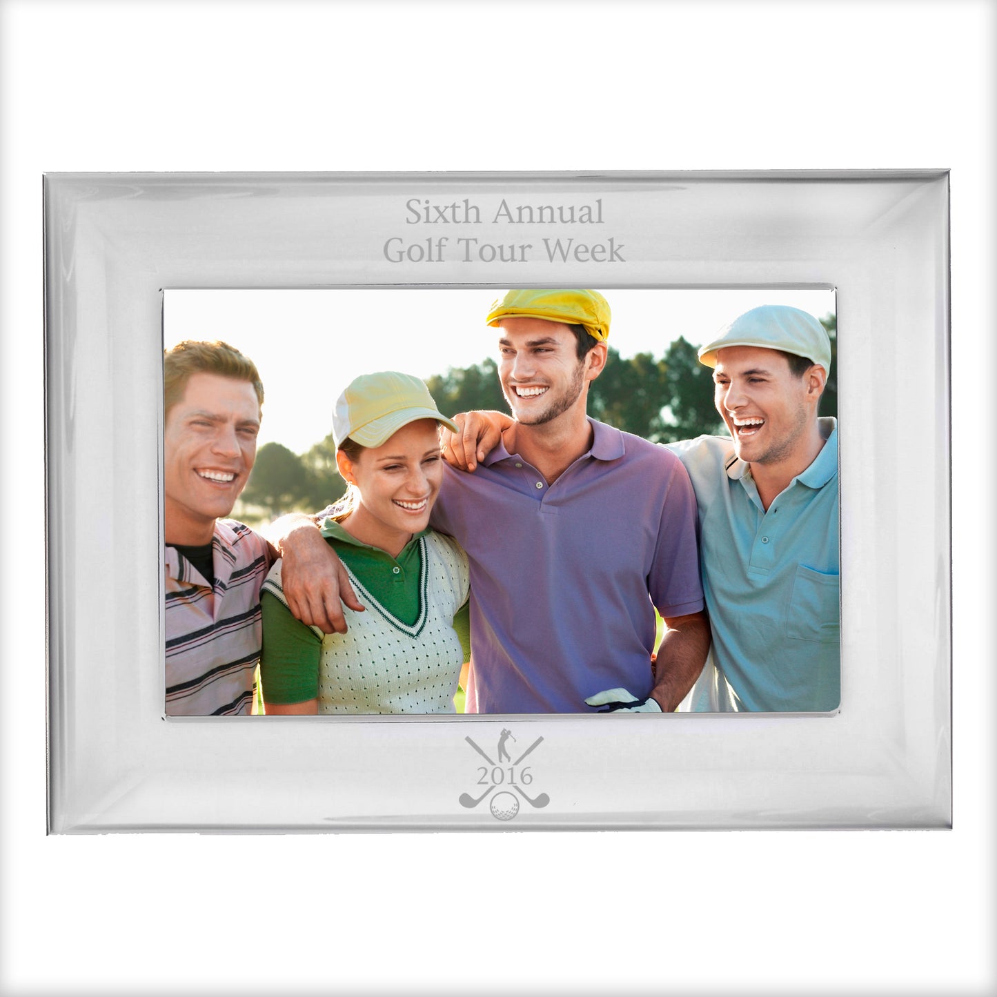 Personalised Golf 6x4 Landscape Silver Photo Frame - Personalise It!