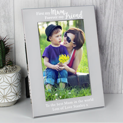 Personalised First My Mum...4x6 Silver Photo Frame - Personalise It!
