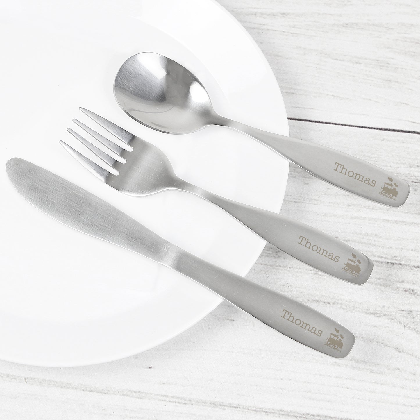 Personalised 3 Piece Train Cutlery Set - Personalise It!
