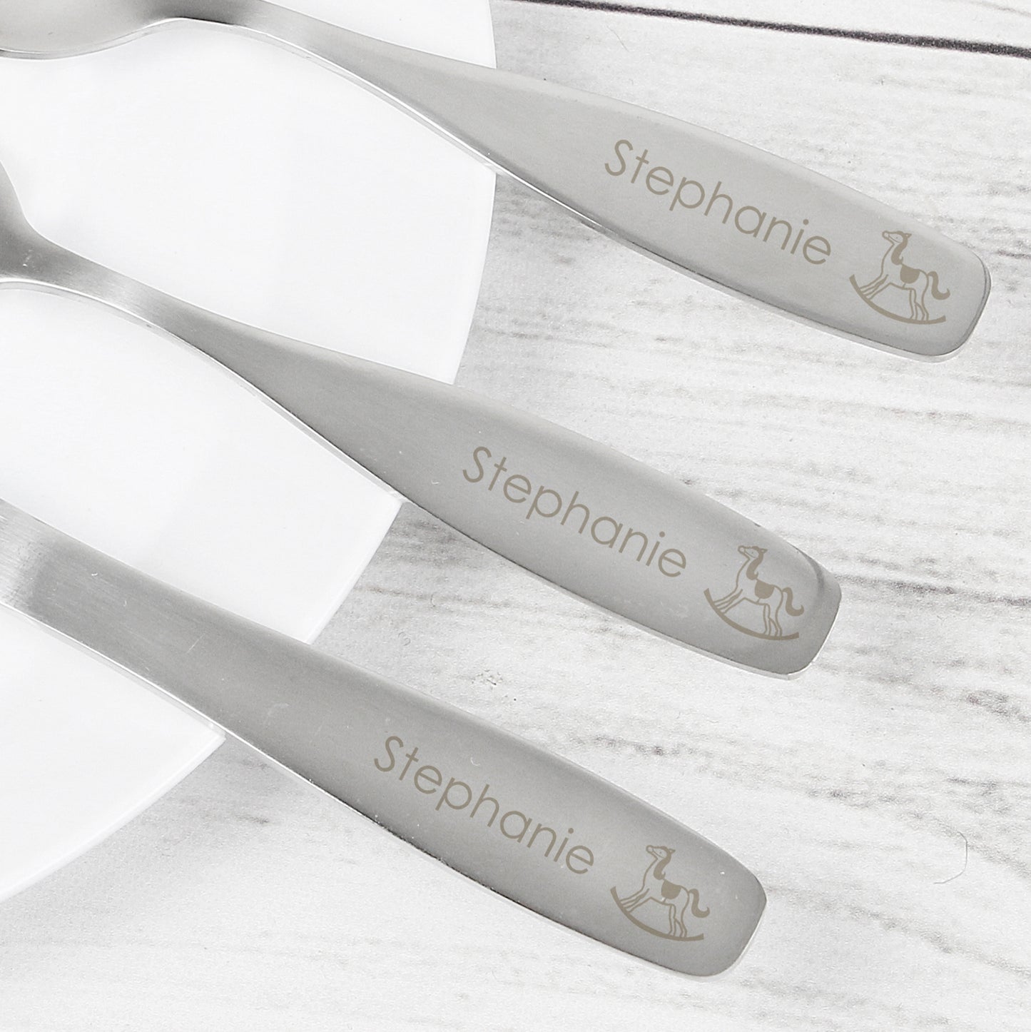 Personalised 3 Piece Rocking Horse Cutlery Set - Personalise It!
