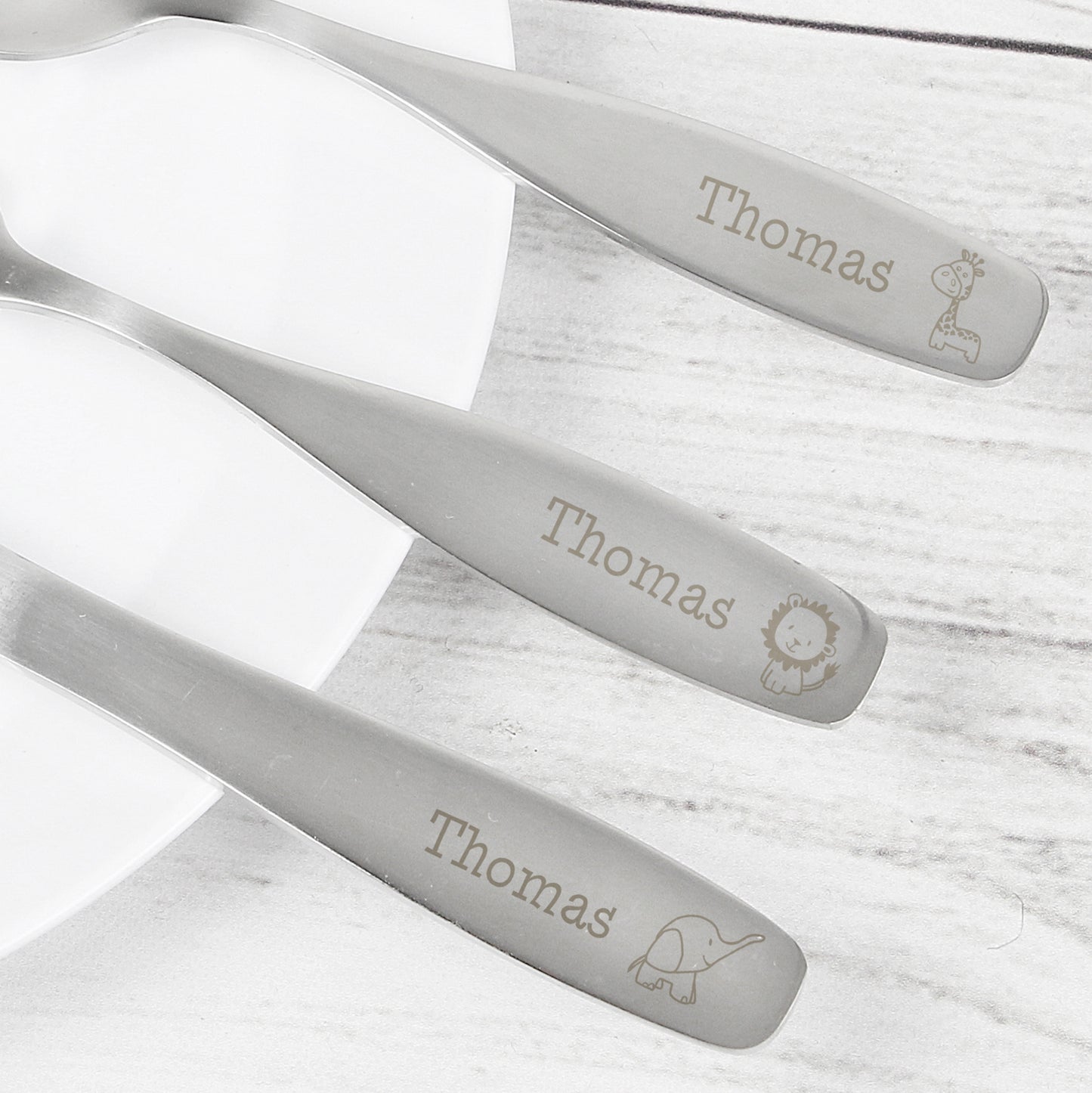 Personalised 3 Piece Hessian Friends Cutlery Set - Personalise It!