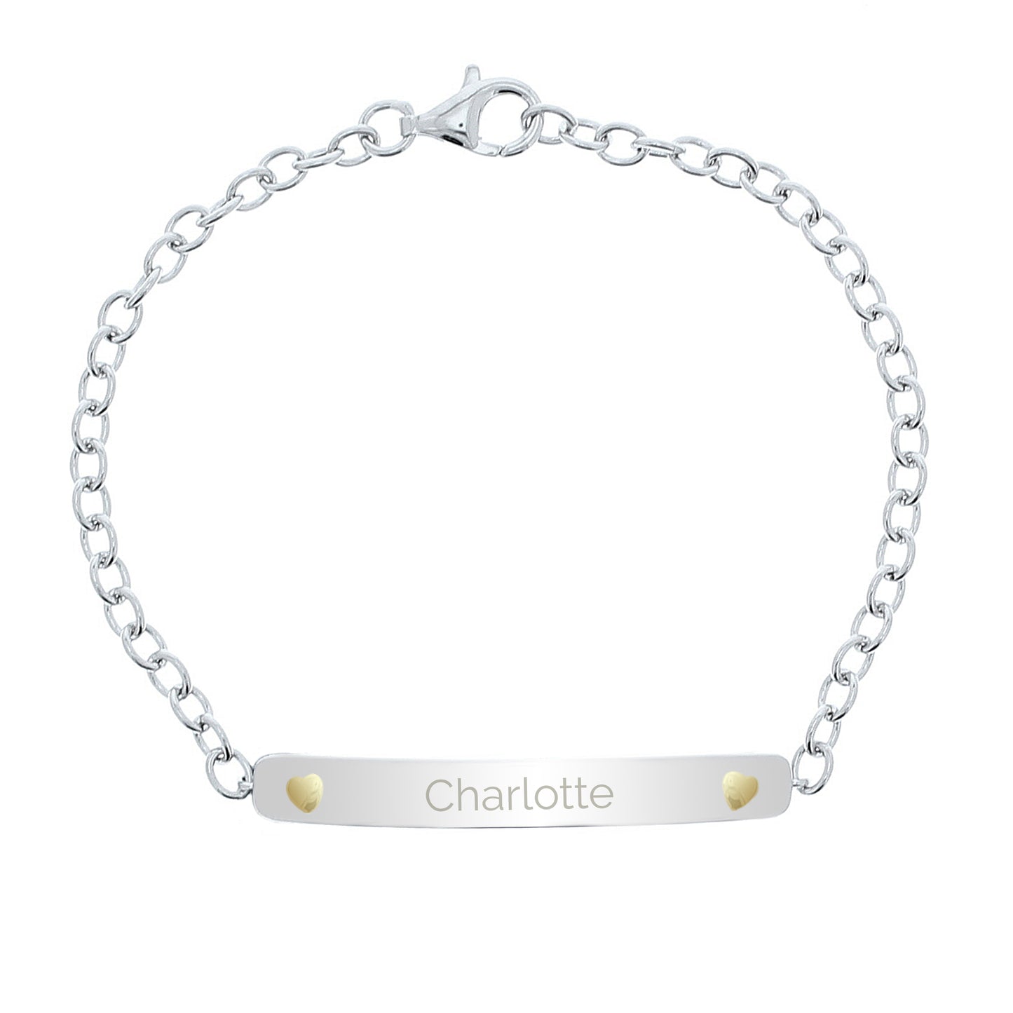 Personalised Sterling Silver and 9ct Gold Bar Bracelet - Personalise It!