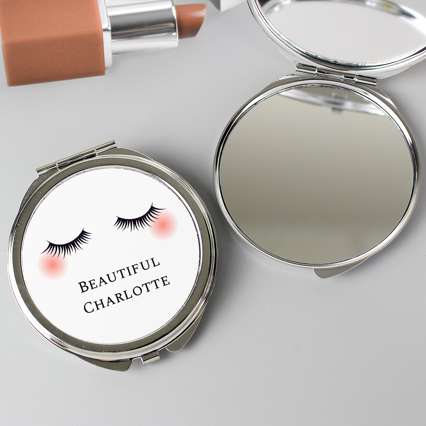 Personalised Eyelashes Compact Mirror - Personalise It!