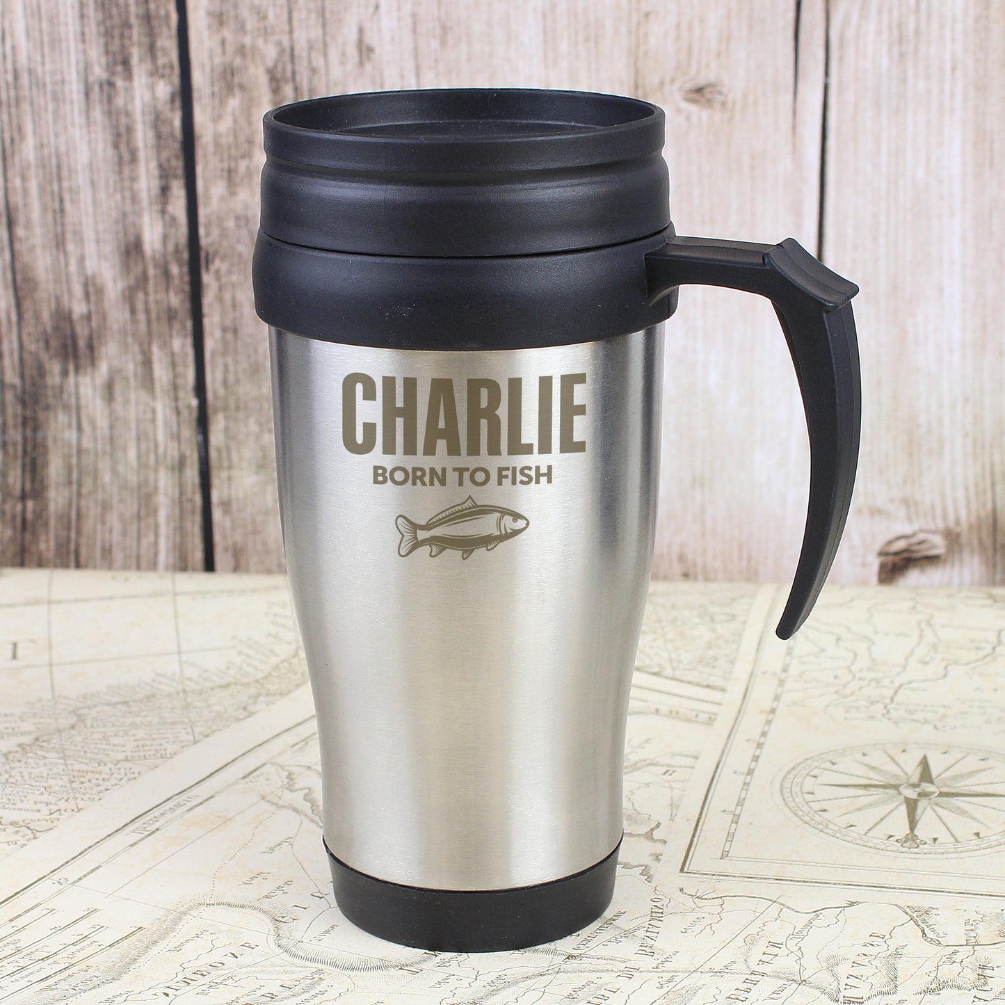Personalised Fishing Travel Mug - Personalise It!