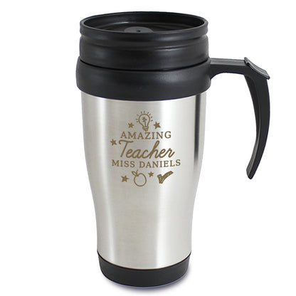 Personalised Amazing Teacher Travel Mug - Personalise It!