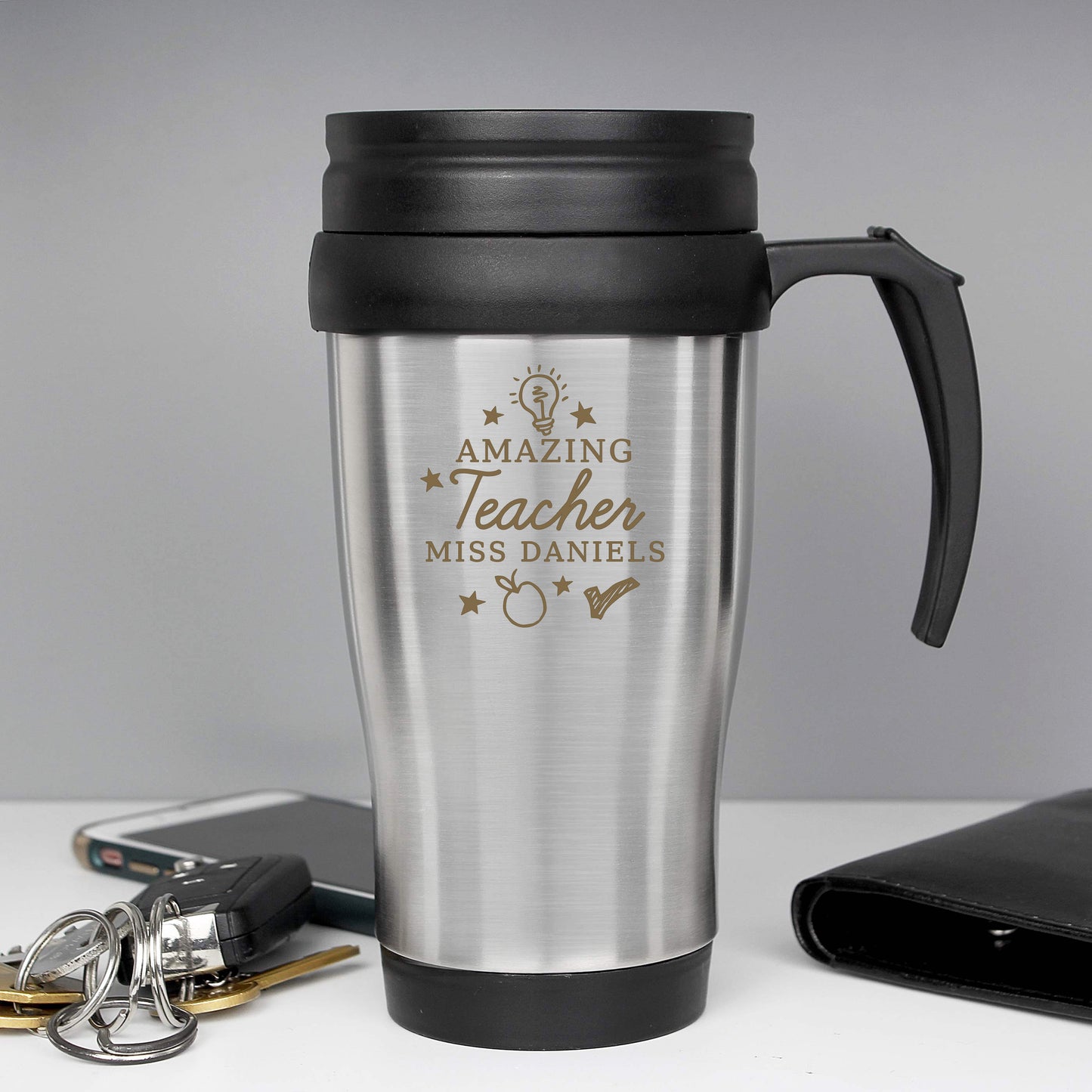 Personalised Amazing Teacher Travel Mug - Personalise It!