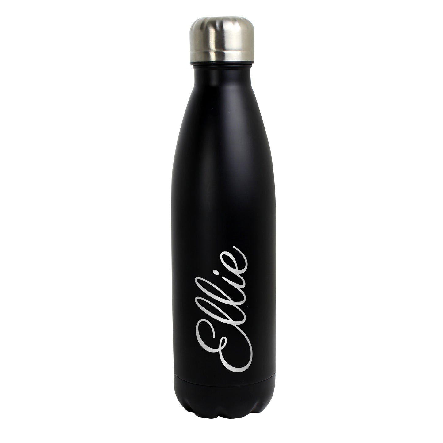 Personalised Black Metal Insulated Drinks Bottle - Personalise It!