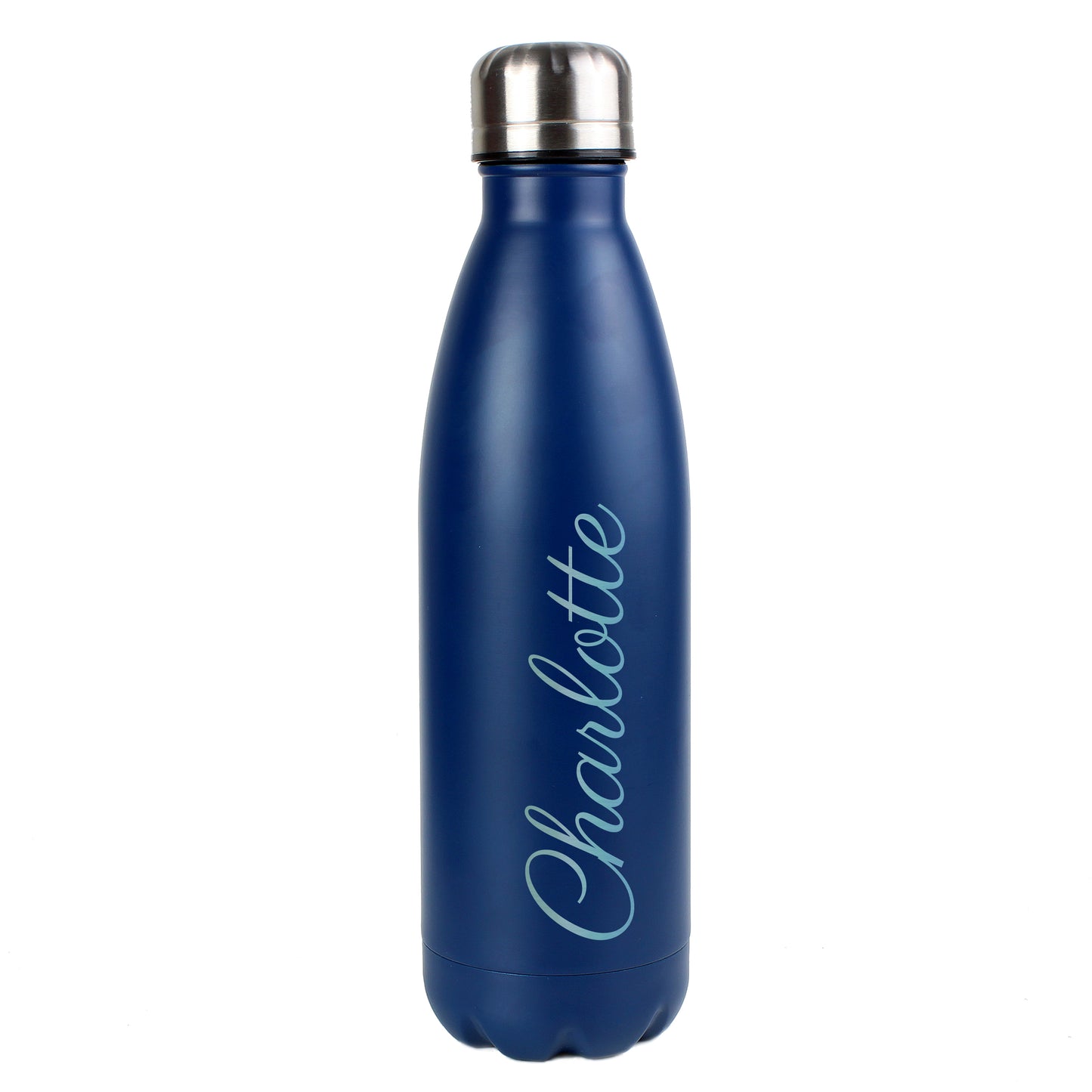 Personalised Blue Metal Insulated Drinks Bottle - Personalise It!