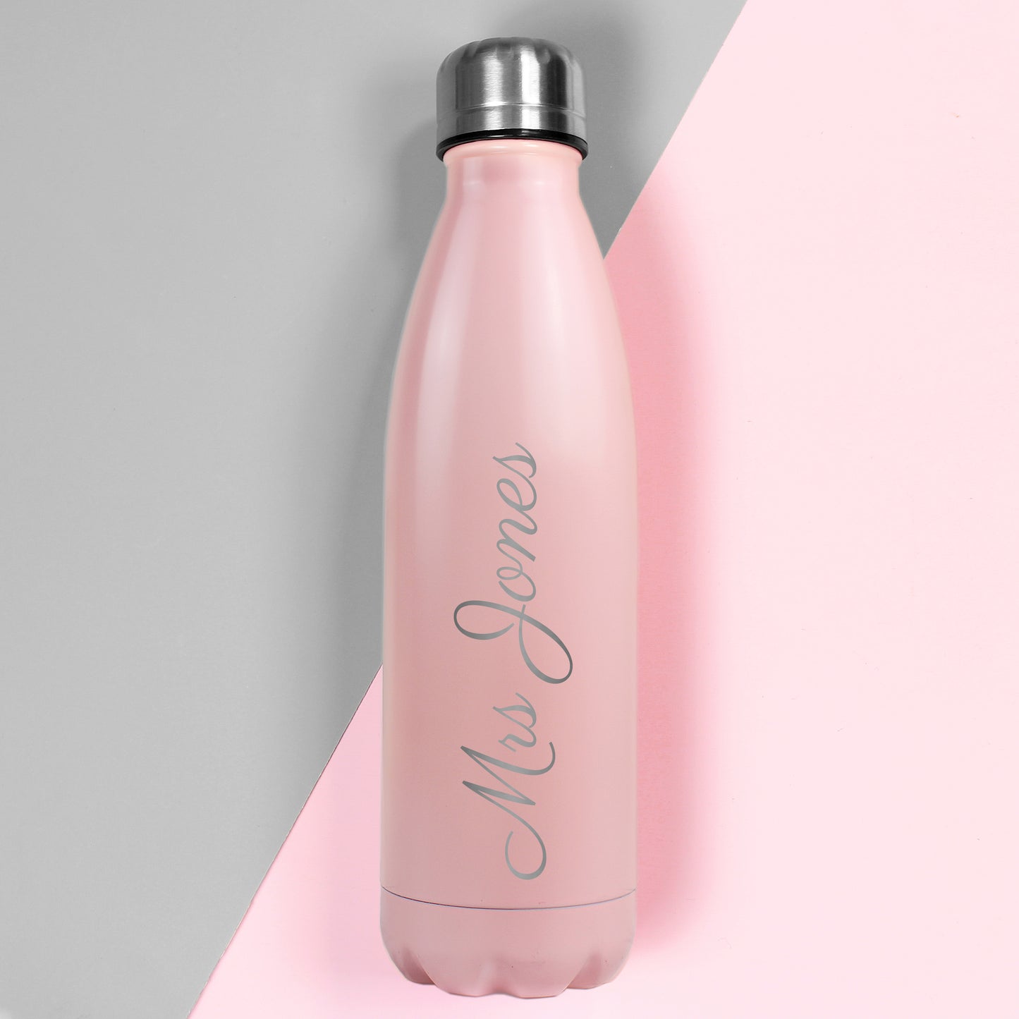 Personalised Pink Metal Insulated Drinks Bottle - Personalise It!