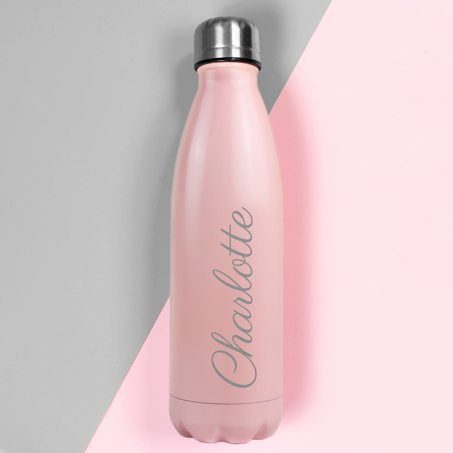 Personalised Pink Metal Insulated Drinks Bottle - Personalise It!
