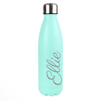 Personalised Mint Green Metal Insulated Drinks Bottle - Personalise It!